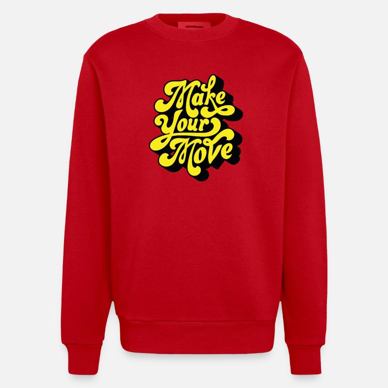 Faites votre action – Neon Script - Sweat bio épais oversize fabriqué en UE - rouge