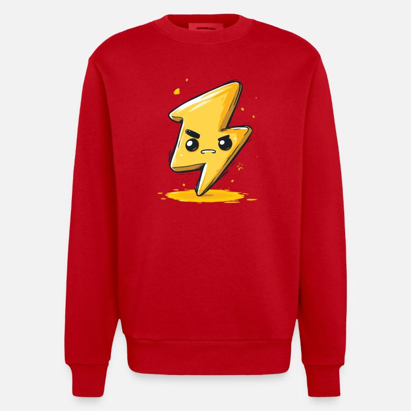 Kawaii Blitz-Pfeil Cartoon - Heavyweight Oversized Organic Crew Neck Made in EU - Rot