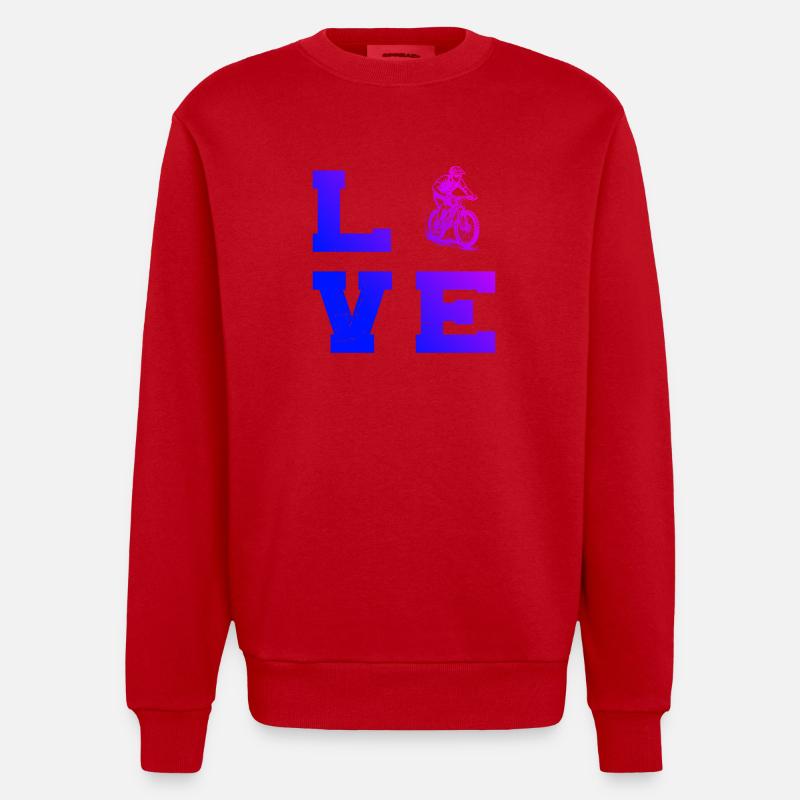 Déclaration directe sur le VTT - Sweat bio épais oversize fabriqué en UE - rouge