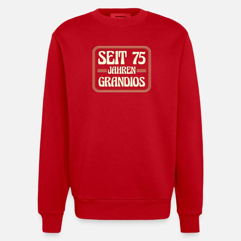 75 ans Anniversaire 75 - Sweat bio épais oversize fabriqué en UE - rouge