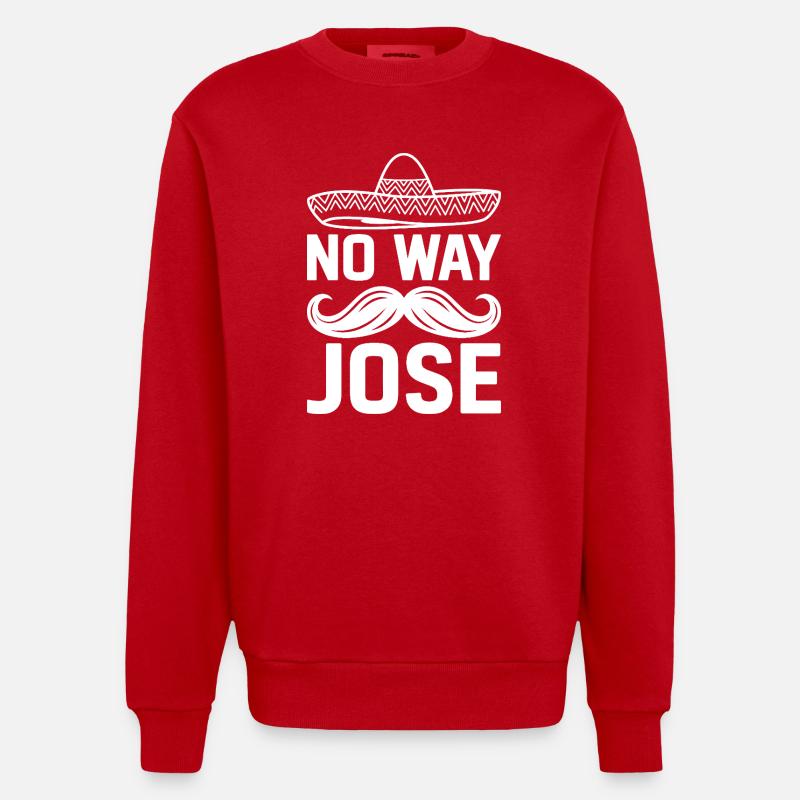 Impossible de voir Jose Sombrero Tee - Sweat bio épais oversize fabriqué en UE - rouge