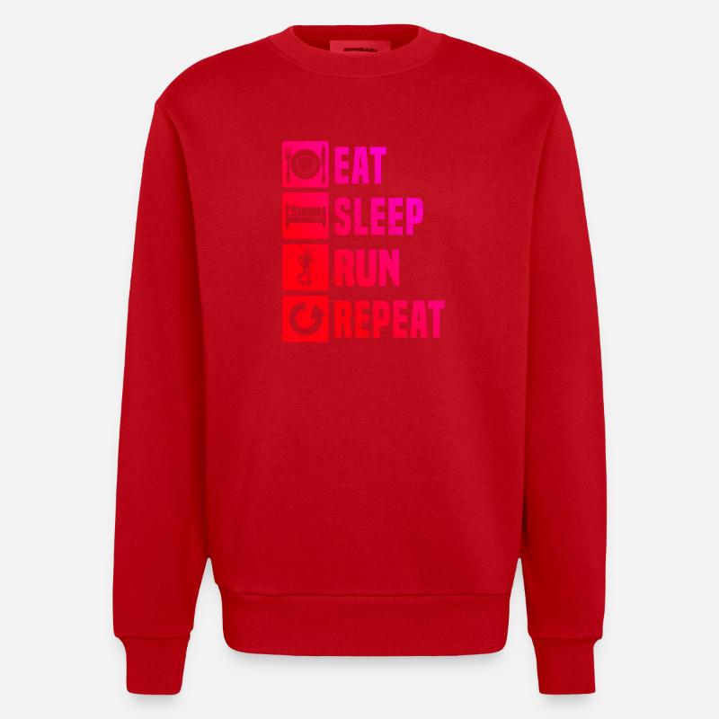 Illustration de course pour la course - Sweat bio épais oversize fabriqué en UE - rouge