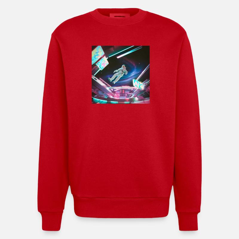 Combinaison spatiale arcadienne spatiale - Néon - Sweat bio épais oversize fabriqué en UE - rouge