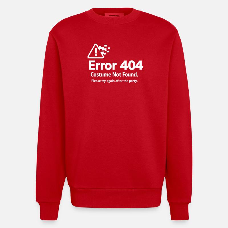 Error 404 Costume Not Found - Heavyweight Oversized Organic Crew Neck Made in EU - Rot