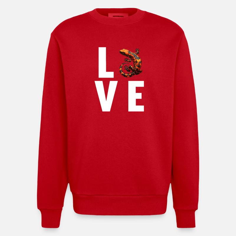 Salamandre de feu Salamandre - Sweat bio épais oversize fabriqué en UE - rouge