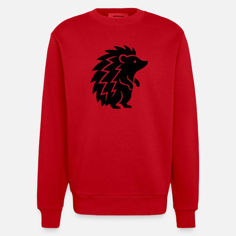 herisson - Sweat bio épais oversize fabriqué en UE - rouge