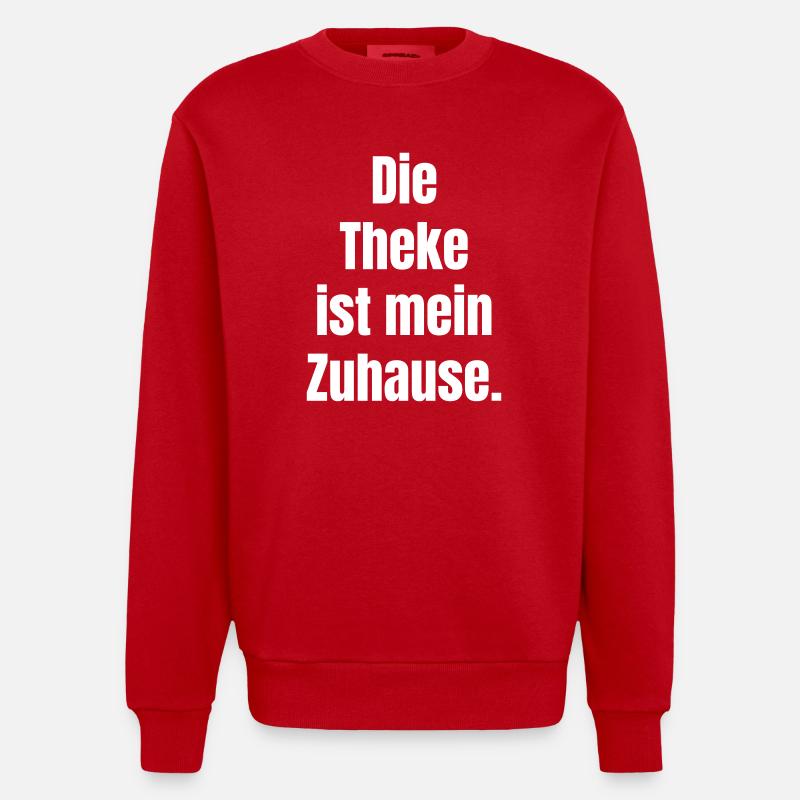 Le comptoir, c’est ma maison - Sweat bio épais oversize fabriqué en UE - rouge