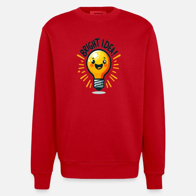 Idée joyeuse d’ampoule - Sweat bio épais oversize fabriqué en UE - rouge