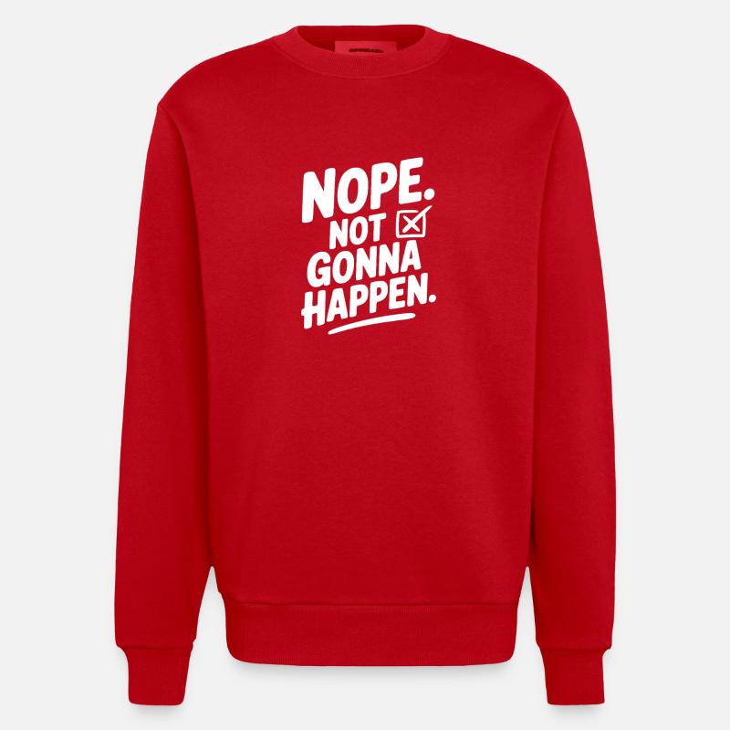 Nein. Das wird nicht passieren. - Heavyweight Oversized Organic Crew Neck Made in EU - Rot