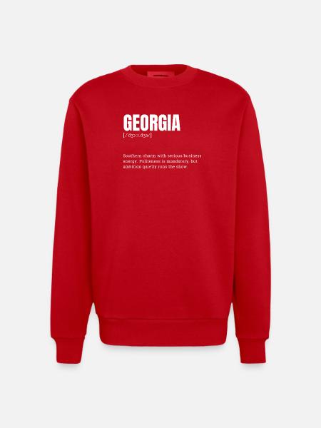 Georgia Charme Geschäftsdynamik - Heavyweight Oversized Organic Crew Neck Made in EU - Rot