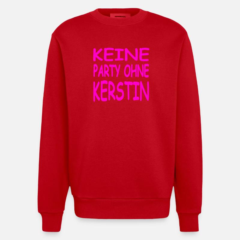 Kerstin - Sweat bio épais oversize fabriqué en UE - rouge