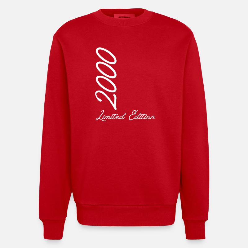 2000 Millennium Limited Edition - Heavyweight Oversized Organic Crew Neck Made in EU - Rot