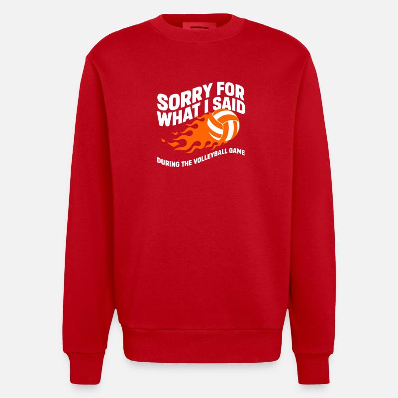 Citation du volley-ball de plage - Sweat bio épais oversize fabriqué en UE - rouge