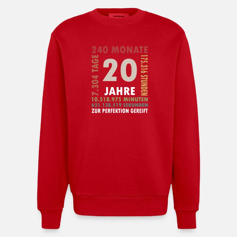 Vingt ans de Jubilee Graphic - Sweat bio épais oversize fabriqué en UE - rouge