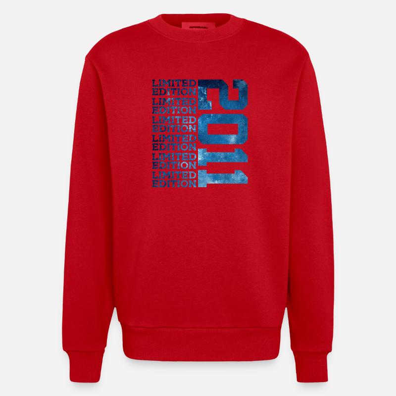 BEGRÄNSAD UPLAGE 2011 15 ÅR 15 ÅRSDAG - Heavyweight Oversized Organic Crew Neck Made in EU - röd