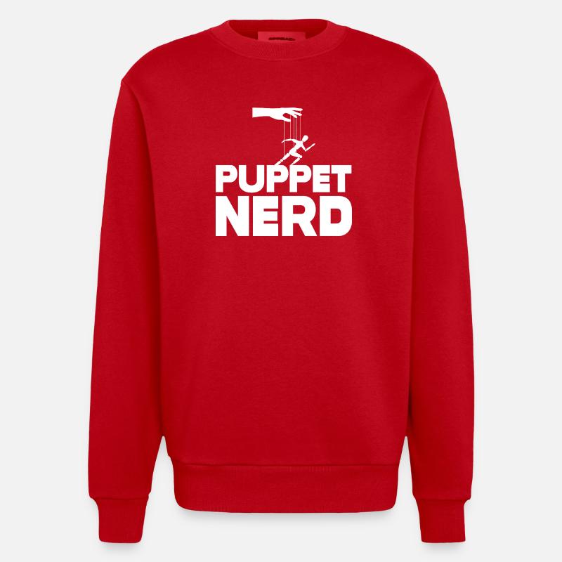 Marionnette nerd marionnette - Sweat bio épais oversize fabriqué en UE - rouge