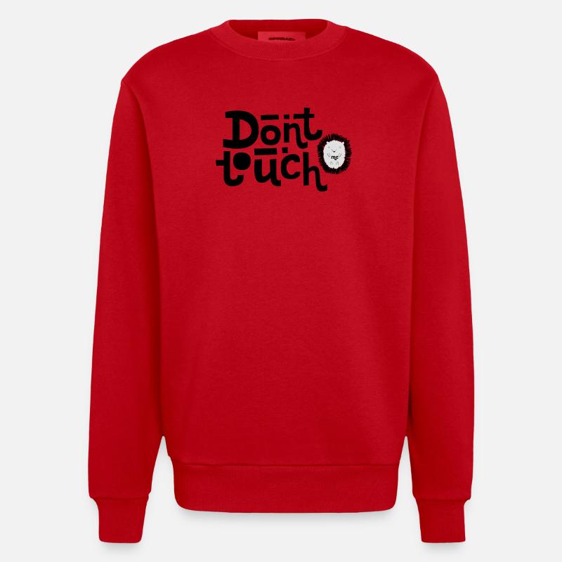 Ne touche pas à un hérisson mignon - Sweat bio épais oversize fabriqué en UE - rouge