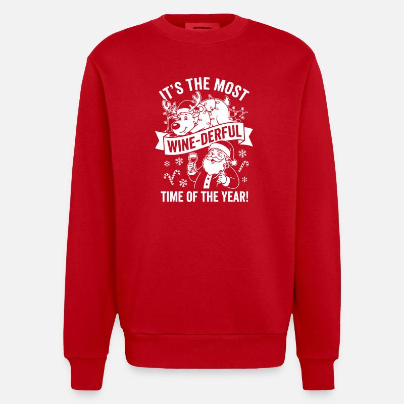 C’est la période la plus vinificante - Sweat bio épais oversize fabriqué en UE - rouge