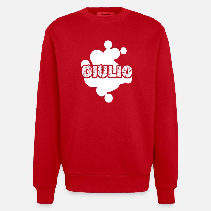 Giulio als Geschenk - Heavyweight Oversized Organic Crew Neck Made in EU - Rot