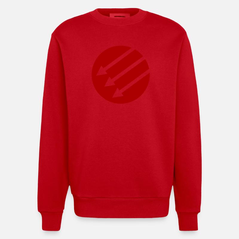 Iron Front / Eiserne Front / Järnfronten - Heavyweight Oversized Organic Crew Neck Made in EU - red