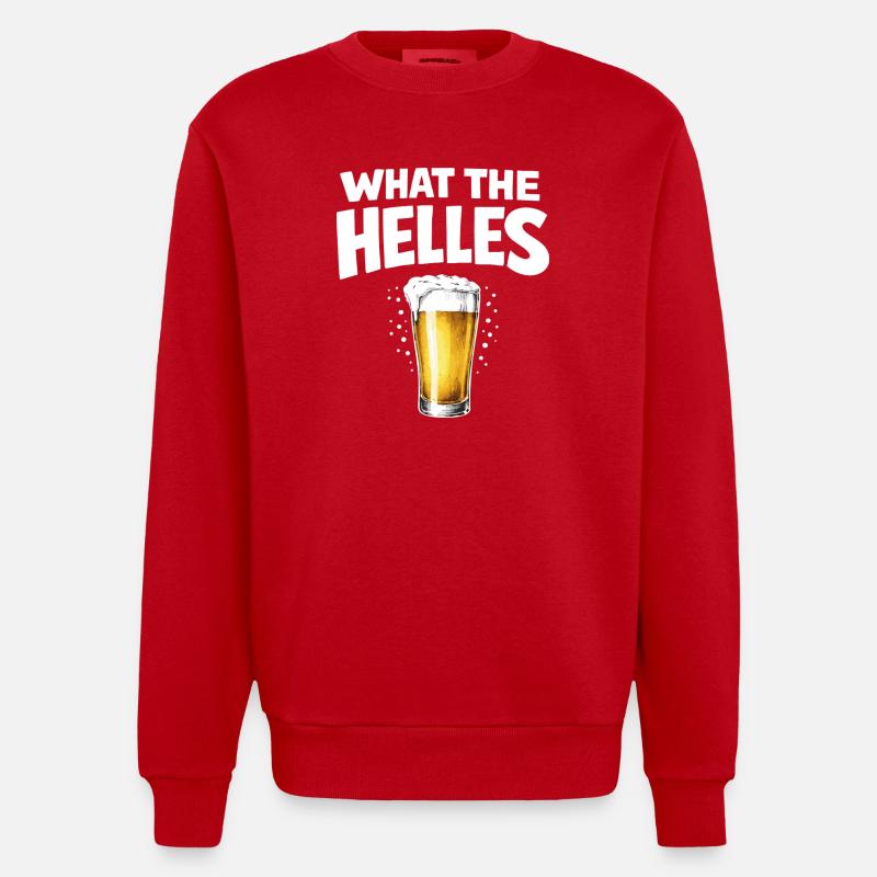 What the Helles - Heavyweight Oversized Organic Crew Neck Made in EU - Rot