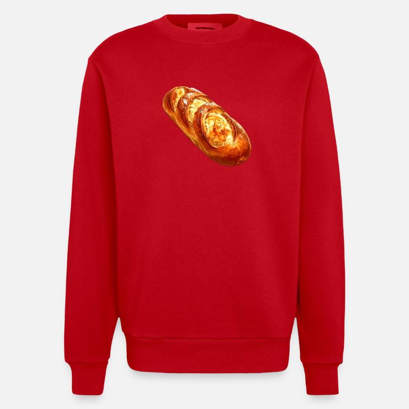 Brot oder Baguette - Heavyweight Oversized Organic Crew Neck Made in EU - Rot