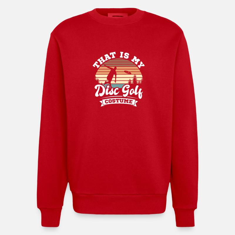 Cadeaux de disc golf Disc Golf - Sweat bio épais oversize fabriqué en UE - rouge