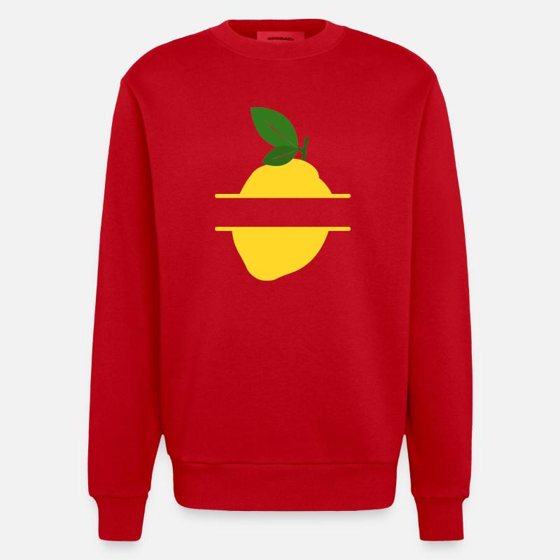Lemon Split Frame - Heavyweight Oversized Organic Crew Neck Made in EU - Rot