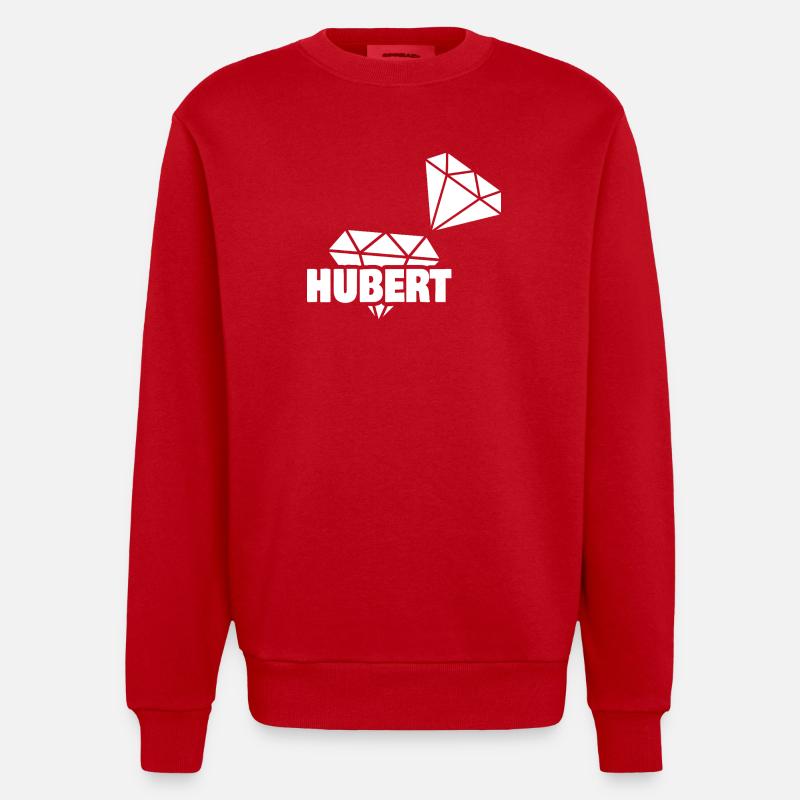 Cadeau pour Hubert - Sweat bio épais oversize fabriqué en UE - rouge