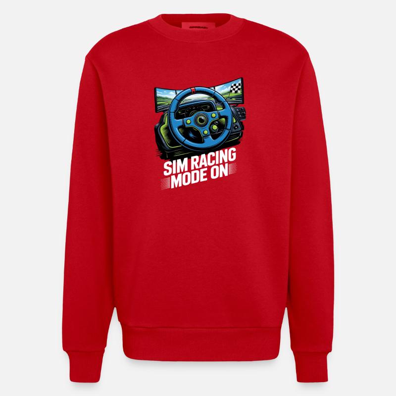Mod de simulation de course - Sweat bio épais oversize fabriqué en UE - rouge