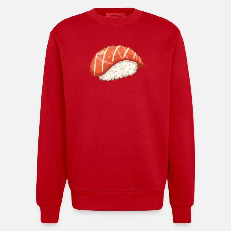 sushi - Sweat bio épais oversize fabriqué en UE - rouge