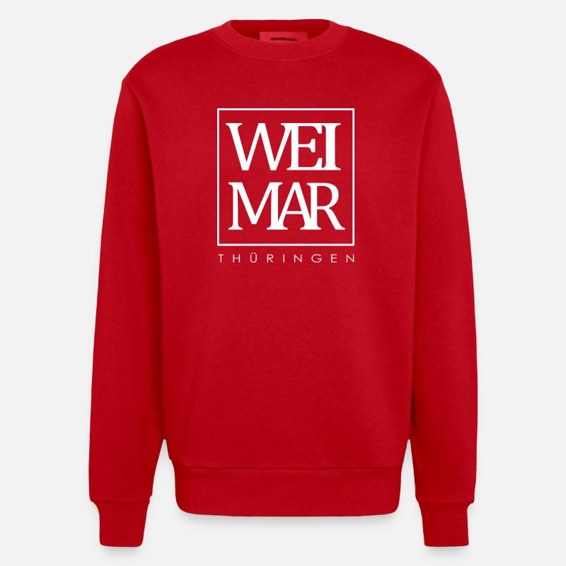 Weimar - Thüringen - Heavyweight Oversized Organic Crew Neck Made in EU - Rot