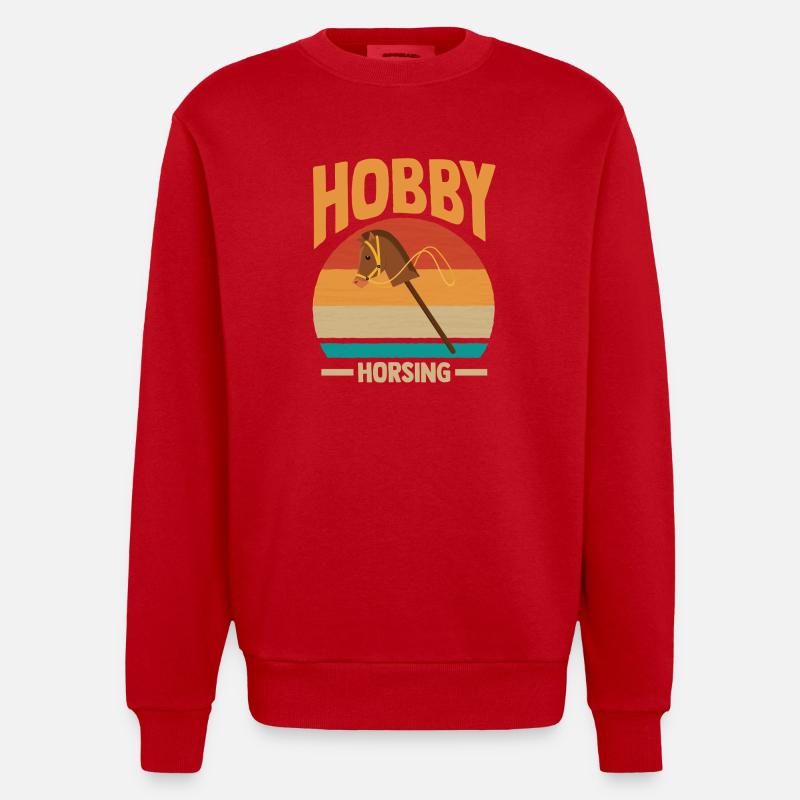 Steckenpferd Cheval de Hobby Cavalier - Sweat bio épais oversize fabriqué en UE - rouge