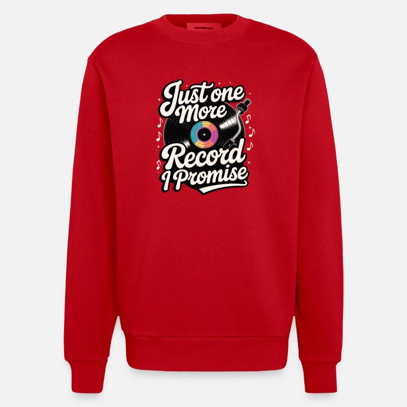 Nur noch eine Platte, versprochen - Heavyweight Oversized Organic Crew Neck Made in EU - Rot