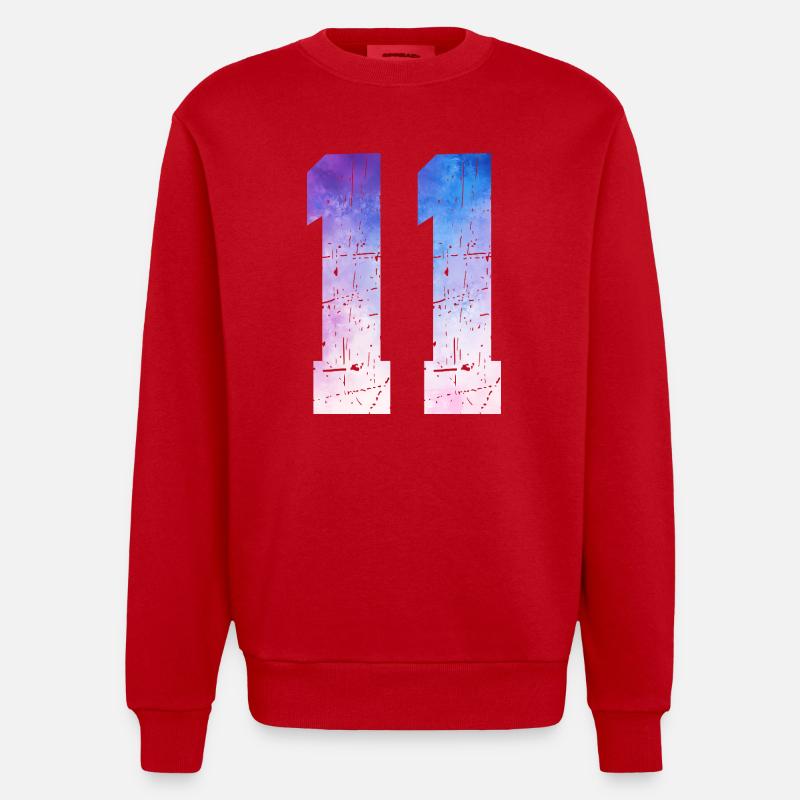 Issue 11 – 11th Anniversary Gift - Heavyweight Oversized Organic Crew Neck Made in EU - red
