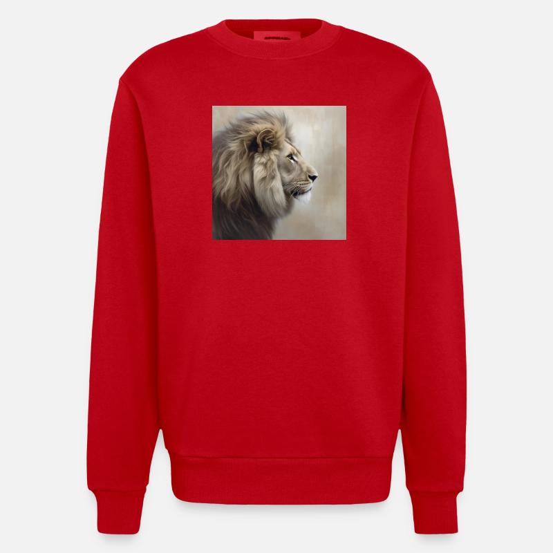 02-009 - Sweat bio épais oversize fabriqué en UE - rouge