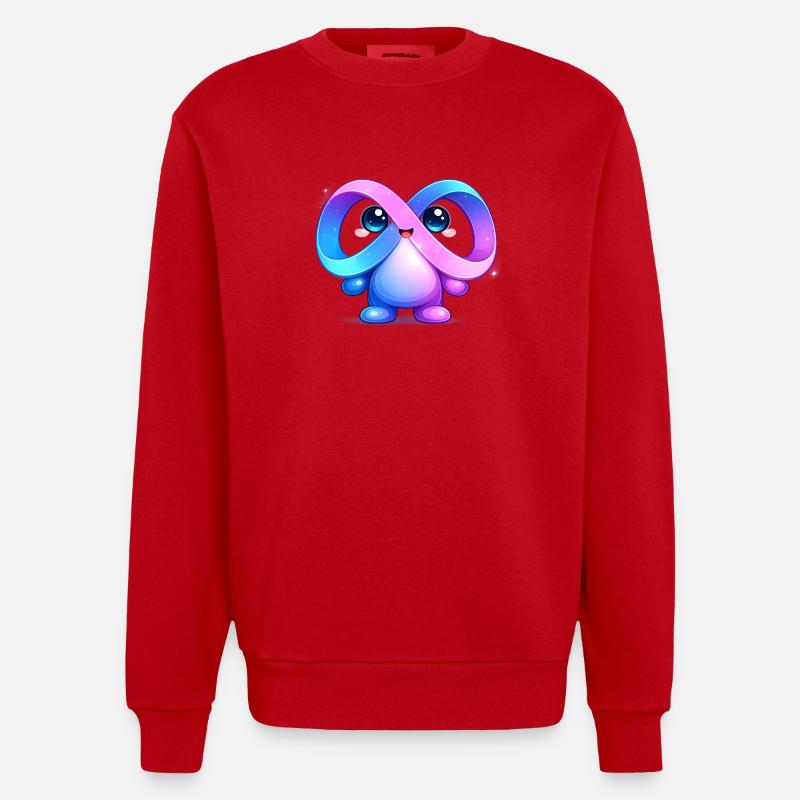 Cute Meta Infinity Mascot Sticker - Sweat bio épais oversize fabriqué en UE - rouge