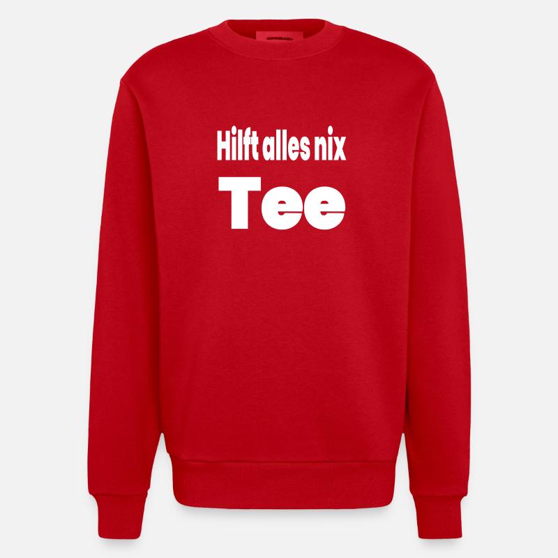 Tee - Heavyweight Oversized Organic Crew Neck Made in EU - Rot