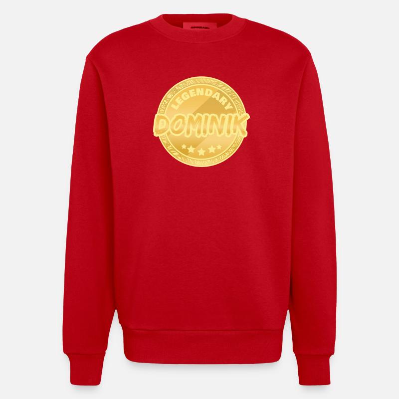 Dominik - Sweat bio épais oversize fabriqué en UE - rouge