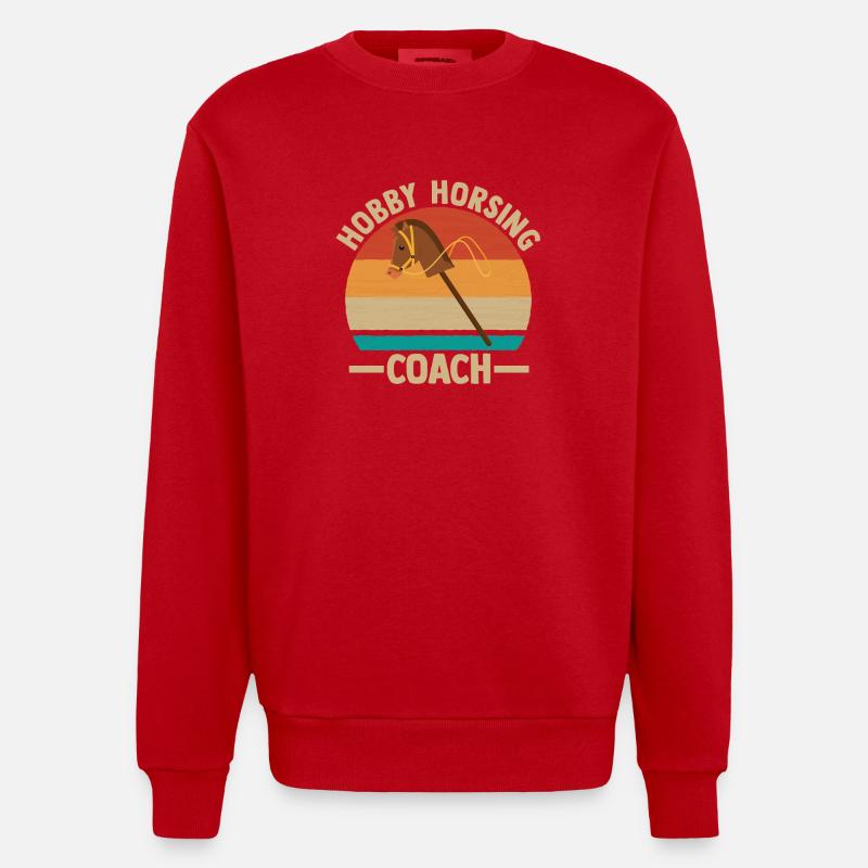 Steckenpferd Cheval de Hobby Cavalier - Sweat bio épais oversize fabriqué en UE - rouge