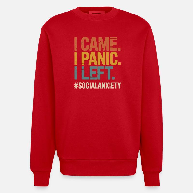 Introvertiertes Problem Lustiger Sozialfreak - Heavyweight Oversized Organic Crew Neck Made in EU - Rot