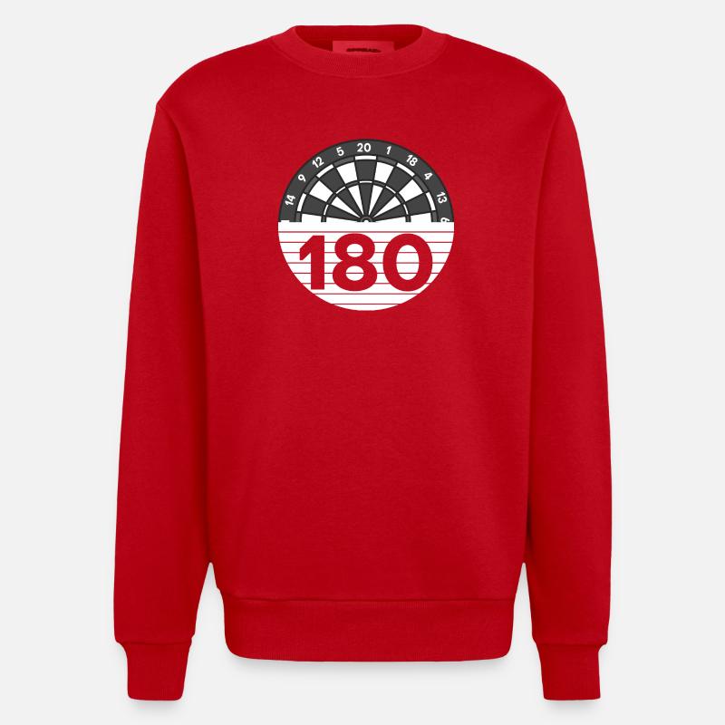 One hundred and eighty points - Heavyweight Oversized Organic Crew Neck Made in EU - red