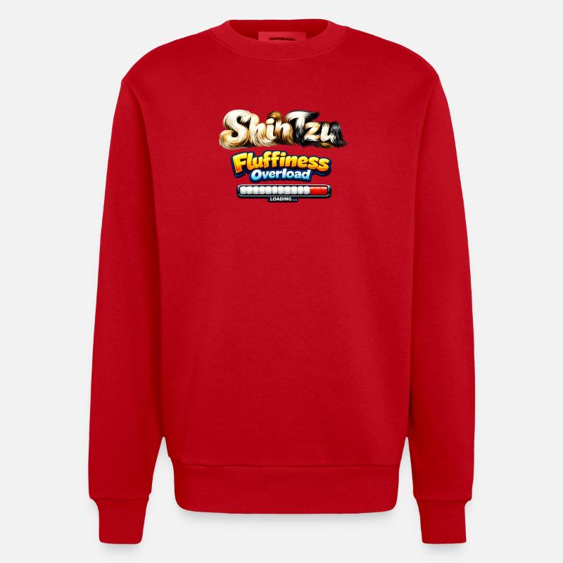 Surcharge de flouet du tibia - Sweat bio épais oversize fabriqué en UE - rouge