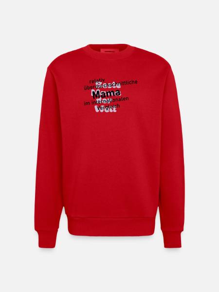 überdurchschnittliche mama - Heavyweight Oversized Organic Crew Neck Made in EU - Rot