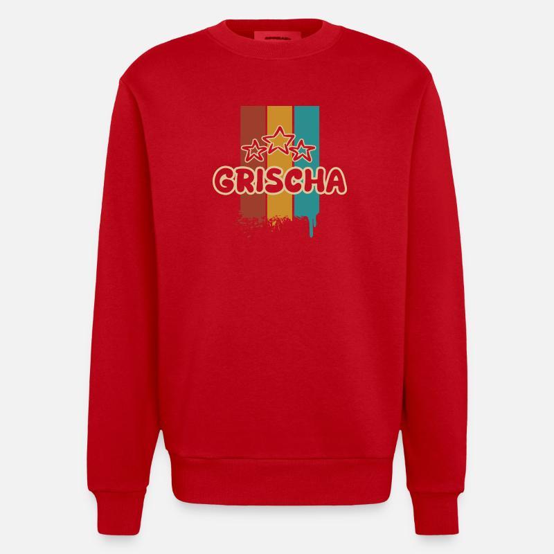 Geschenkidee Grischa - Heavyweight Oversized Organic Crew Neck Made in EU - Rot