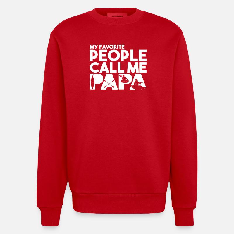 Évolution du kayak humain - Sweat bio épais oversize fabriqué en UE - rouge