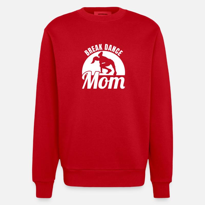 Breakdance Mutter - Heavyweight Oversized Organic Crew Neck Made in EU - Rot
