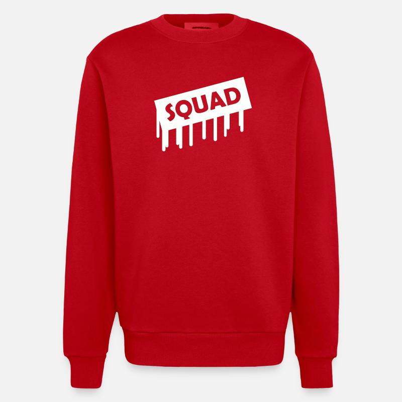 Effectif - Sweat bio épais oversize fabriqué en UE - rouge