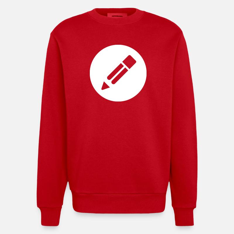 Bleistift - Heavyweight Oversized Organic Crew Neck Made in EU - Rot