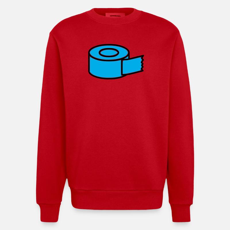 Tape Roll Comic - Sweat bio épais oversize fabriqué en UE - rouge